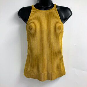 Crescent Women's Renae Lurex Ribbed Round Neck Tank Top Size M NWT‎